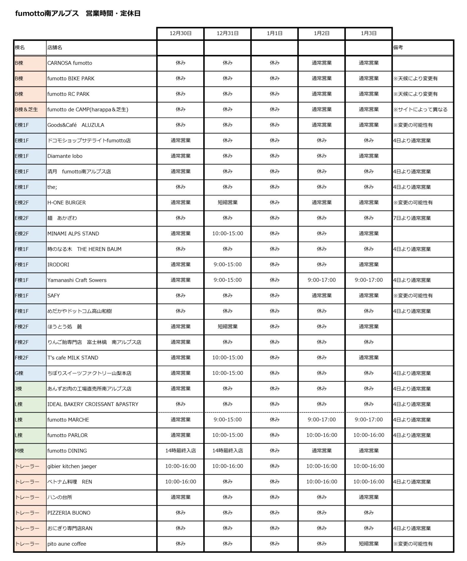 2024-2025　年末年始営業のご案内